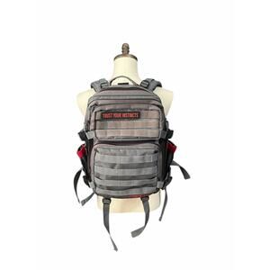 WOLFpack Gray Red Stitch Military 45L Backpack Gym Bag Crossfit Hiking Outdoors